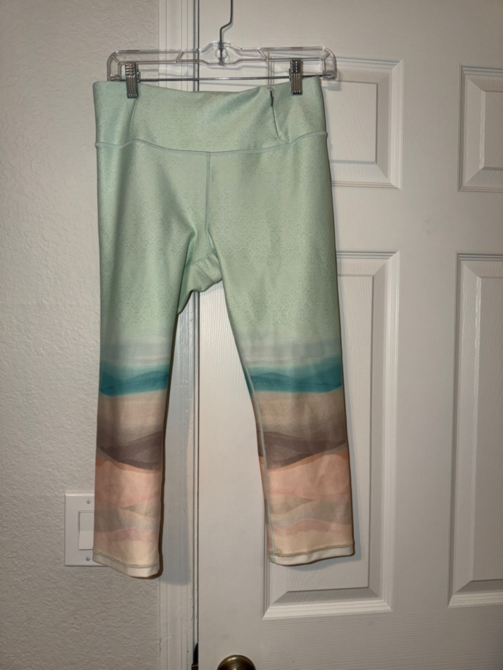 CALIA by Carrie Underwood Mint Ombre Coastal-Print Leggings